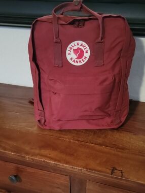 Fjallraven Kanken Backpack in Deep Red
